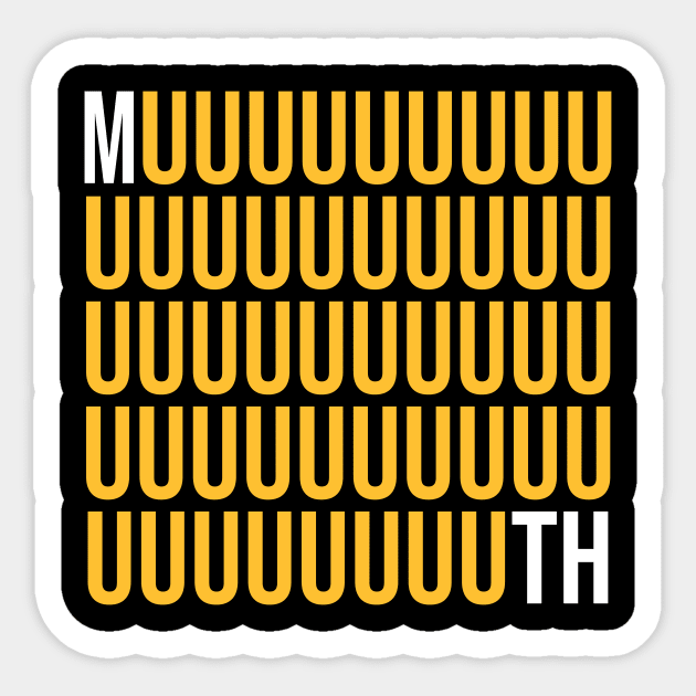 MUUUUUUUUUUTH (Pat Freiermuth) Sticker by Jagoff Ink